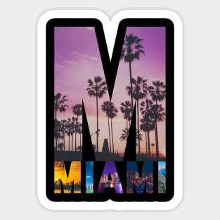 Miami View Sticker